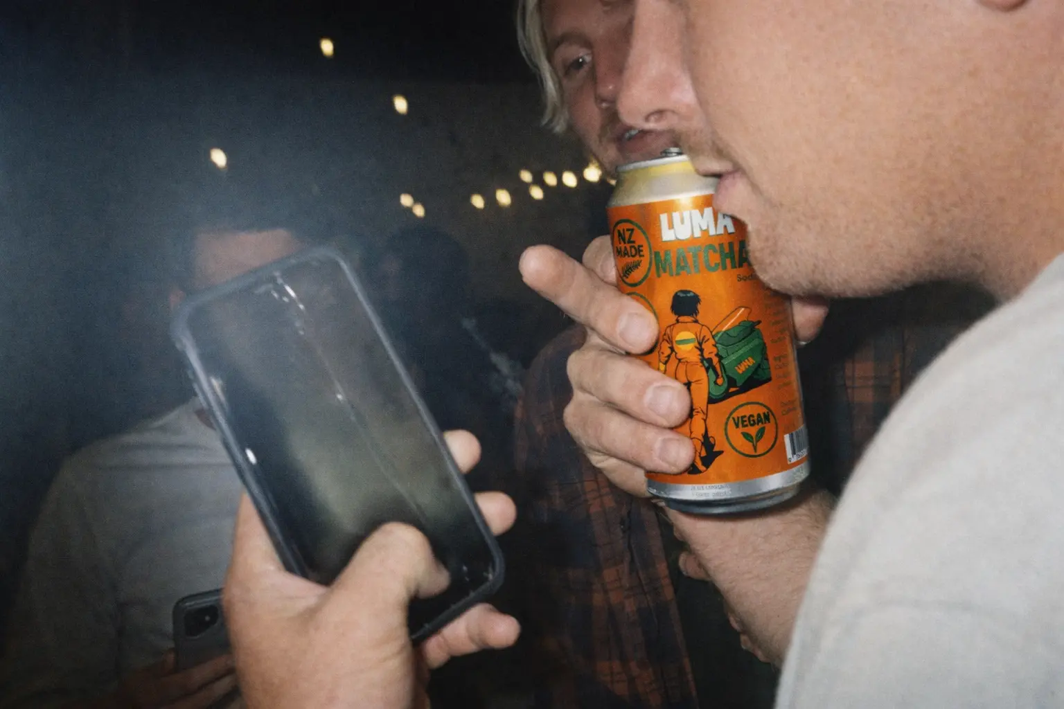 Luma matcha soda — poured