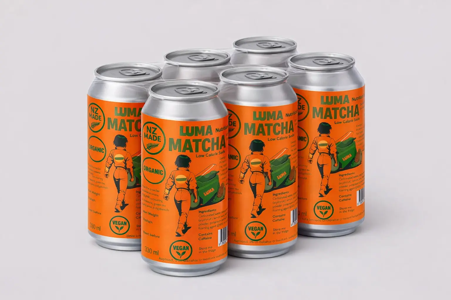 Luma Sugar Free Matcha Soda – organic matcha drink NZ