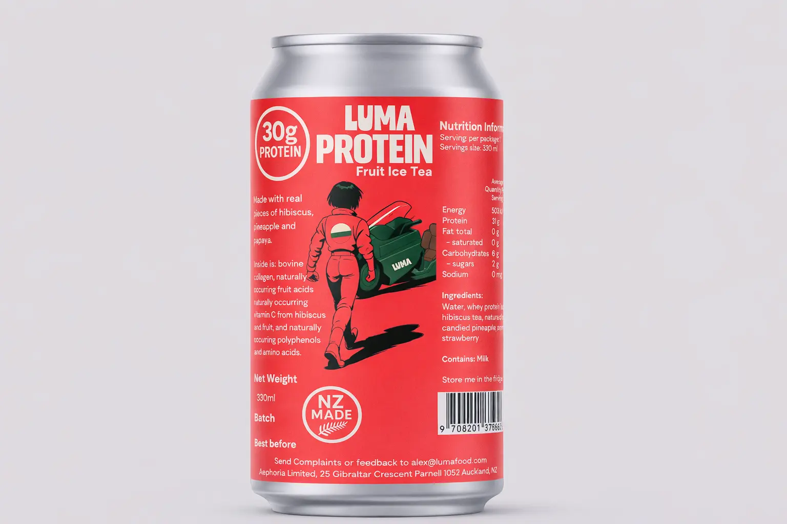 Luma Protein Ice Tea Fruit – high protein iced tea NZ