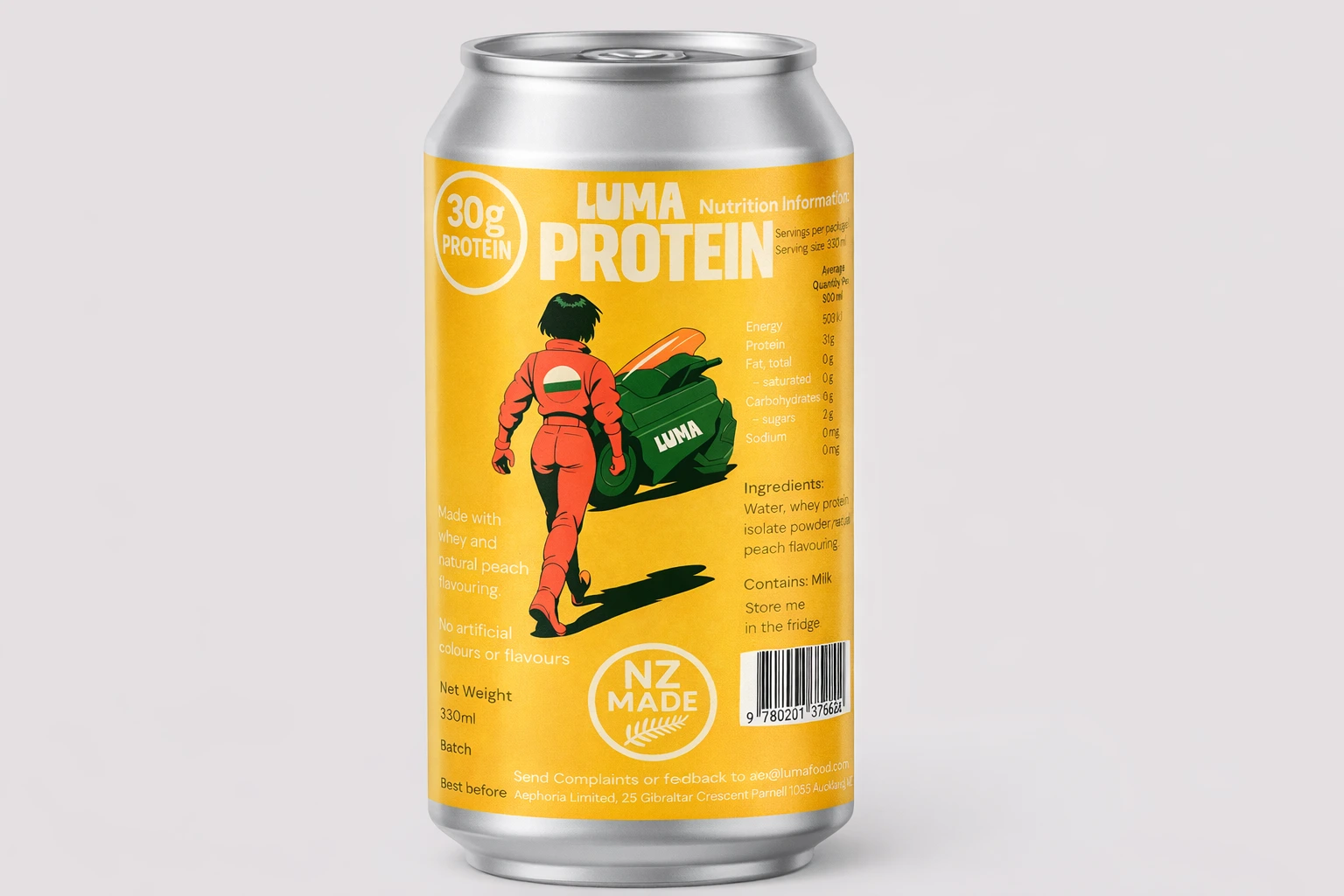 Luma Protein Ice Tea Peach – high protein iced tea NZ